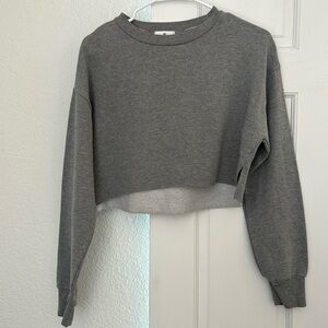 Socialite grey sweater crop top